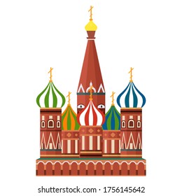 Sight of Moscow vector illustration. Moscow architecture historical famous beautifull object. Element for design concept. Moscow legendar sightseen for foreighn guests. Illustration for design