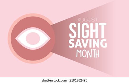 Sight Saving month calligraphic banner design on isolated background. Script lettering banner, poster, card concept idea. Health awareness vector template.