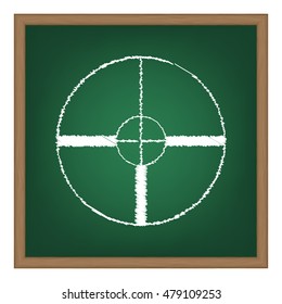 Sight sign illustration. Flat style black icon on white.