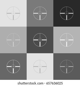 Sight sign illustration. Vector. Grayscale version of Popart-style icon.