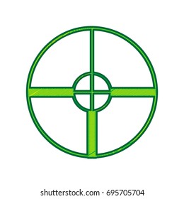 Sight sign illustration. Vector. Lemon scribble icon on white background. Isolated