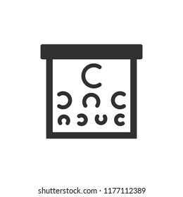 sight test table. monochrome icon