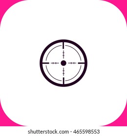 Sight vector icon on white background.