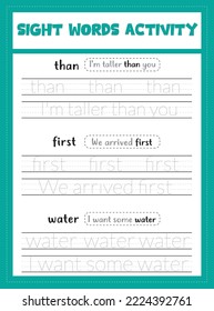 Sight Words Activity Book worksheet