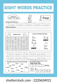 Sight Words Practice Workesheet .