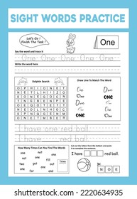 Sight Words Practice Workesheet .