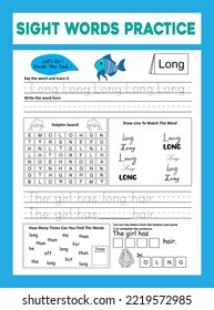 Sight Words Practice Worksheet .