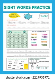 Sight Words Practice Worksheet .