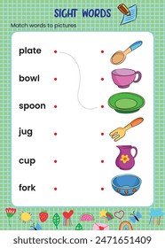 Sight Words Practice Worksheet  for kids