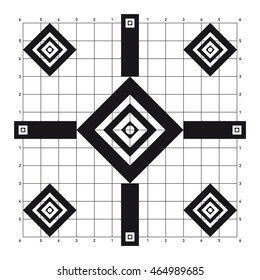 Sight-In diamond shaped shooting target.
Professional. Size 37 x 37 cm, ready for print. 1 color (Black).