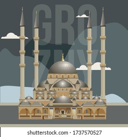 sights of the city of Grozny in the Republic of Chechnya, Russian Federation