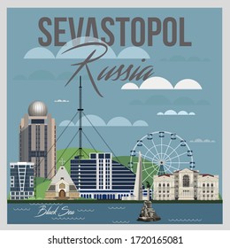 Sights of the city of Sevastopol on the Crimean peninsula