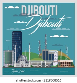 sights of djibouti city in africa svg