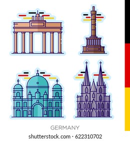 Sights of Germany, icons, icons of buildings
