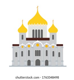 Sights of Moscow vector illustration set. Moscow architecture historical famous beautifull objects. Elements for design concept. Moscow legendar sightseens for foreighn guests. Illustration for design