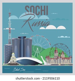 Sights of the resort city of Sochi