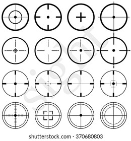 Sights set on a white background  flat