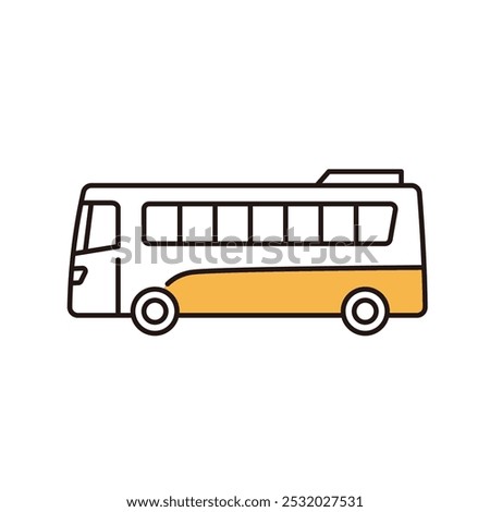 Sightseeing bus. Vehicle icon. Simple vector illustration.