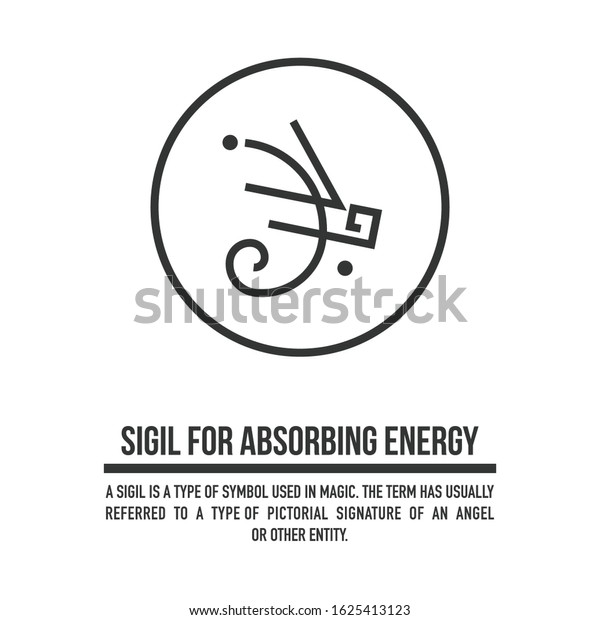 Sigil Absorbing Energy Stylized Image Magic Stock Vector Royalty Free 1625413123