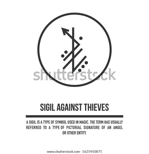 Sigil Against Thieves Stylized Image Magic Stock Vector (Royalty Free