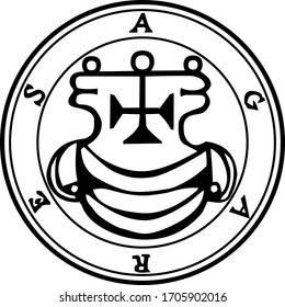 Sigil of Agares. Goetia demon