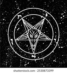 Sigil of Baphomet, background pattern pentagram