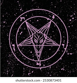 Sigil of Baphomet, background pattern pentagram