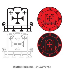 Sigil Of Barbatos Vector Illustration. Goetia Demon
