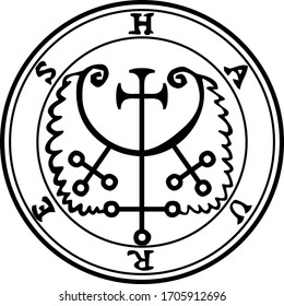 Sigil of Haures. Goetia demon