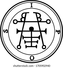 Sigil of Ipos. Goetia demon