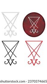 Sigil Of Lucifer Vector Illustration