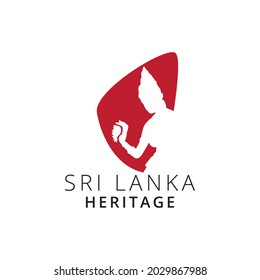 Sigiriya logo, icon. Cartoon illustration of sigiriye apsarawo logo