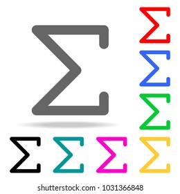 Sigma greek letter icon. Elements in multi colored icons for mobile concept and web apps. Icons for website design and development, app development on white background