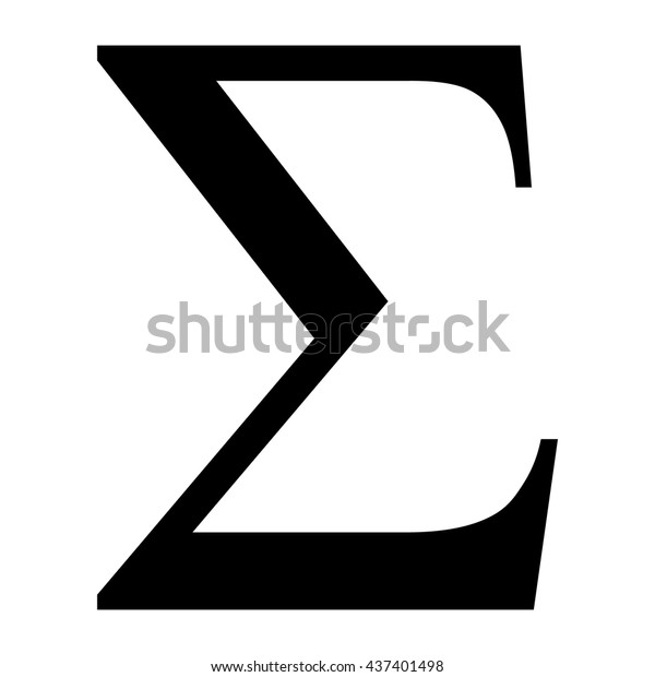 Sigma Greek Letter Icon Sigma Symbol Stock Vector (Royalty Free) 437401498