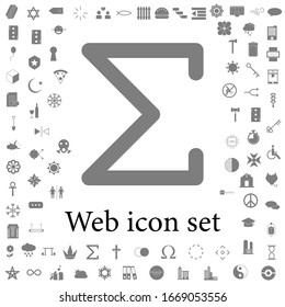 Sigma greek letter icon. web icons universal set for web and mobile