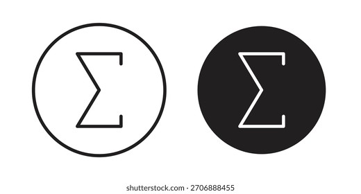 Sigma icon collection. modern simple icons for web