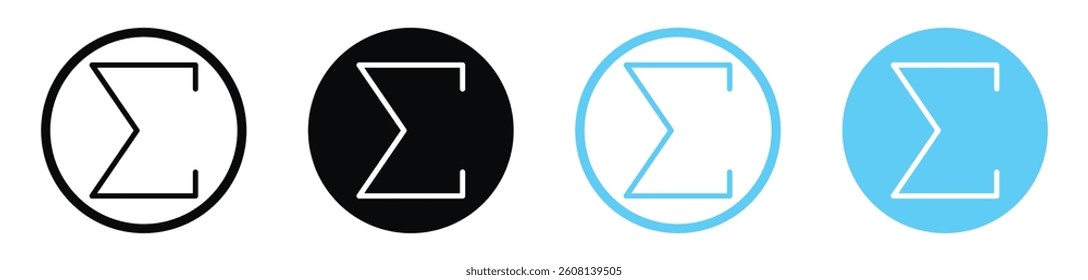 Sigma icon collection. vector illustration set