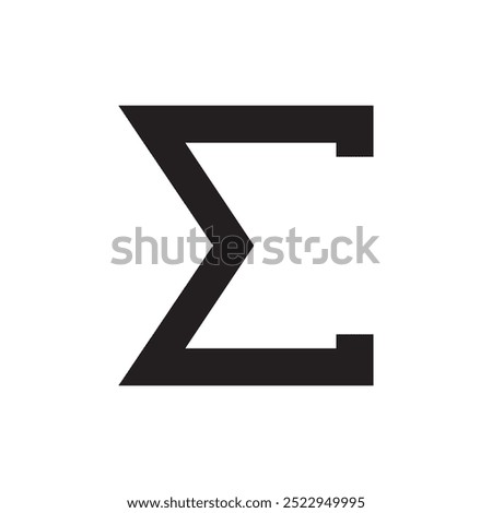 Sigma Icon Mathematics Illustration Design