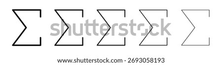 Sigma icon for mobile concept and web design.
