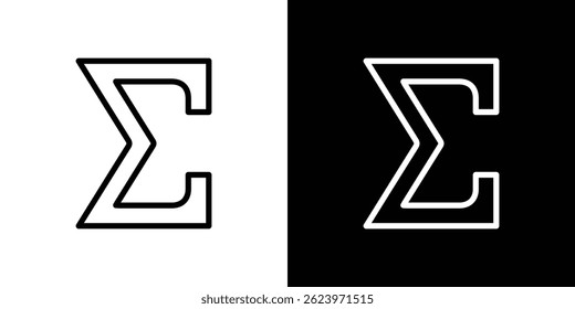 Sigma icono Vector, ilustración logo Plantilla en estilo de moda