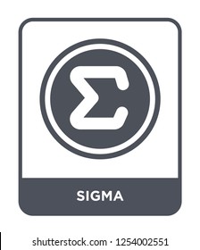 sigma icon vector on white background, sigma trendy filled icons from Greece collection, sigma simple element illustration