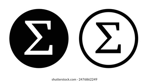 Conjunto de iconos de Vector de línea Sigma.
