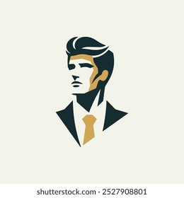 Sigma male silhouette logo with a slight yellow shadow