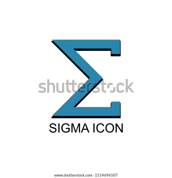 Sigma sign logo
illustration isolated
white