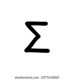 Sigma summation symbol. Math sigma sign vector. Mathematics resources for teachers and students.