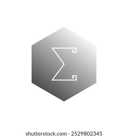 sigma symbol icon vector template illustration logo design