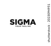 Sigma symbol and logo design. Vector illustration.