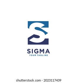 Símbolo Sigma y diseño de logotipo. Ilustración vectorial.