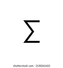 Sigma symbol. Maths sigma sign vector. summation symbol