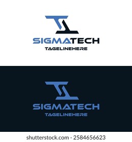 Sigma tech minimal logo design